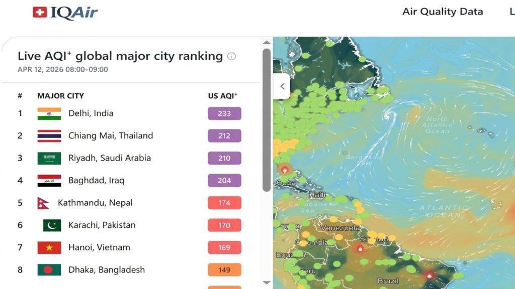 শীর্ষ থেকে নেমে অষ্টমে ঢাকা, কমেছে বায়ুদূষণ