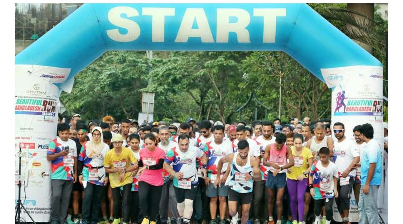 হাতিরঝিলে এক হাজার দৌড়বিদের অংশগ্রহণে ‘বিউটিফুল বাংলাদেশ রান’ অনুষ্ঠিত