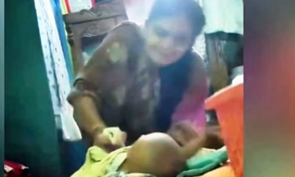 নরসিংদীতে ঘুমন্ত ২ মাসের শিশুর পা ভাঙার অভিযোগ চাচির বিরুদ্ধে, ভিডিও ভাইরাল