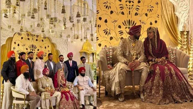 অভিনেত্রী চার্লি চৌহানকে বিয়ে করলেন ক্রিকেটার রমনদীপ