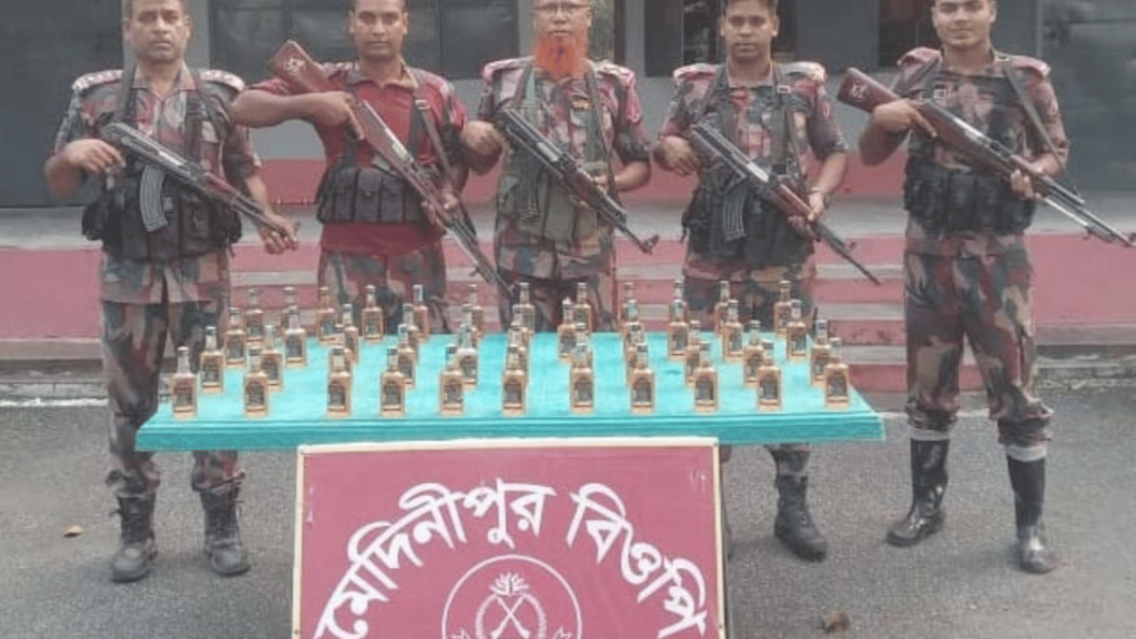 মহেশপুর সীমান্তে ৪৪ বোতল ভারতীয় মদ উদ্ধার আটক ১ নারী